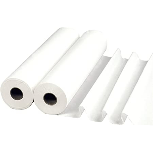 Rouleau Drap D'examen Jetable Papier Gaufr Blanc Largeur 70 Cm Pas Cher