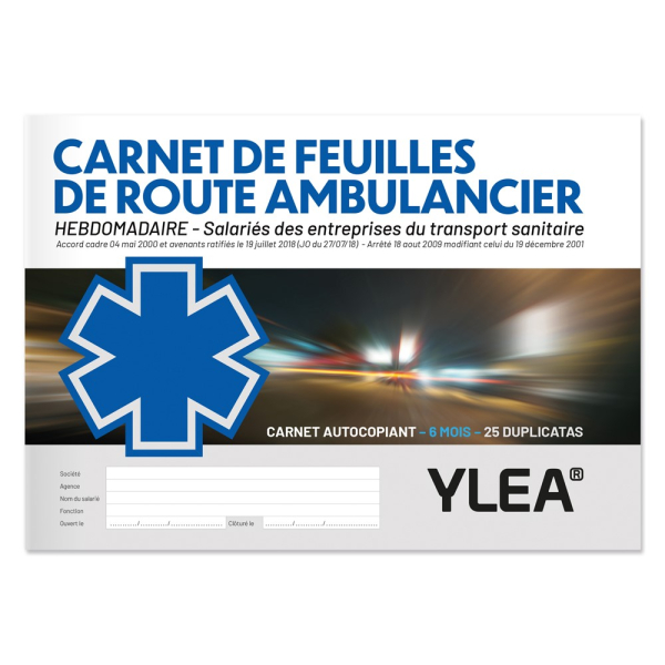 Carnet de Feuille de Route Ambulancier