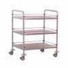 Chariot mdical inox 3 plateaux 70/50 cm