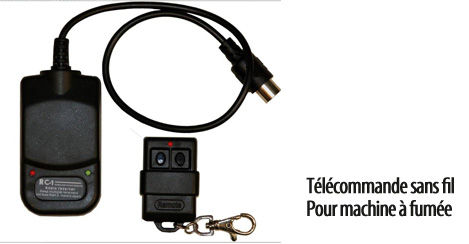 T�l�commande sans fil pour machine � fum�e 