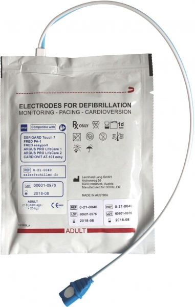 Electrodes adultes pour défibrillateur SCHILLER FRED PA-1 et EASYPORT