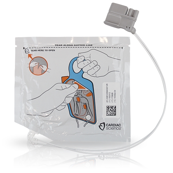 Electrodes adultes sans capteur RCP pour défibrillateur PowerHeart G5 CARDIAC SCIENCE