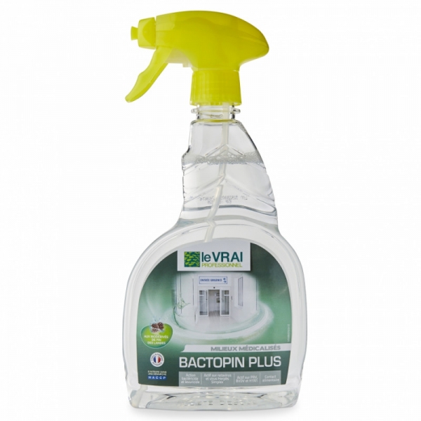 Pulvérisateur spray nettoyant et désinfectant inodore BACTOPIN 750ml
