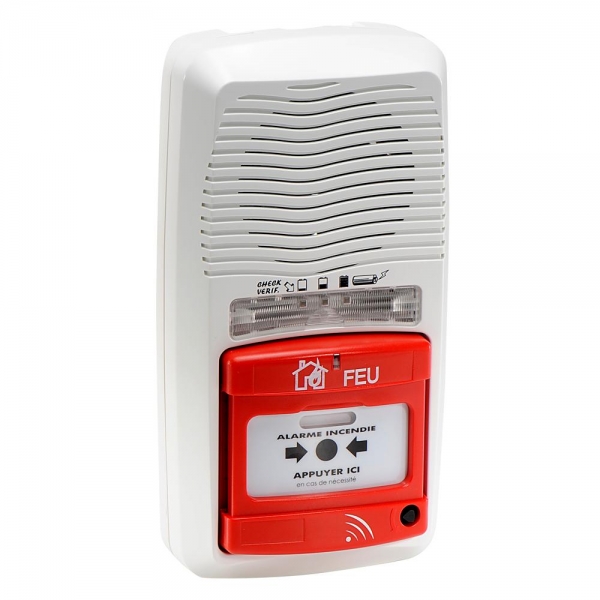 Alarme type 4 à piles radio flash avec répéteur
