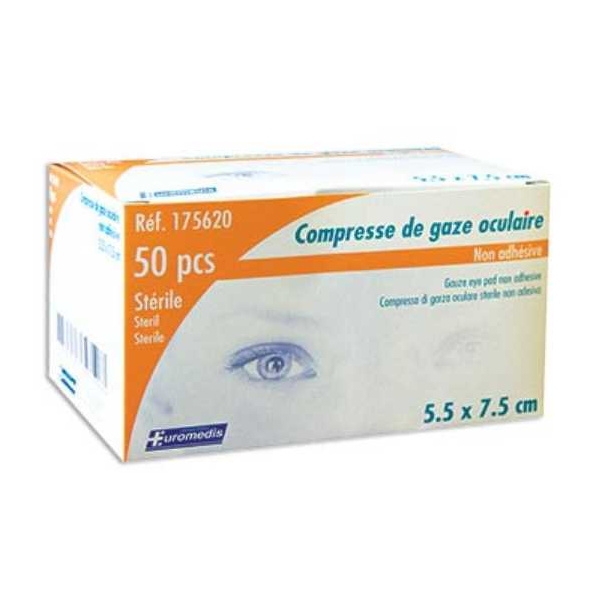 10 Compresses Oculaires Stériles 5.5x7.5cm