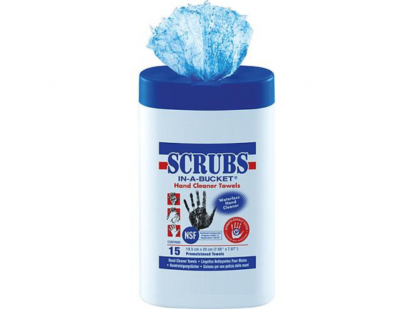 15 lingettes nettoyantes SCRUBS à base de savon naturel