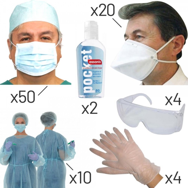 Kit de Protection Contre les Infections pour Patient et Soignants