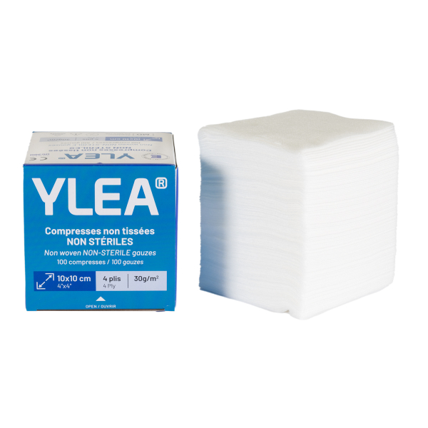 Compresses non stériles YLEA 10x10 cm - boite de 100