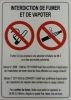 Panneau rappel loi interdiction de fumer et vapoter