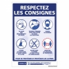 Cet article : Affiche 6 gestes barrières STOP COVID Affiche 210x300mm - Support Adhésif