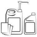 produits d'hygiène et de désinfection : Lingettes désinfectantes et à la chlorhexidine, gants de toilettes jetables, lingettes alcool, gel hydroalcoolique