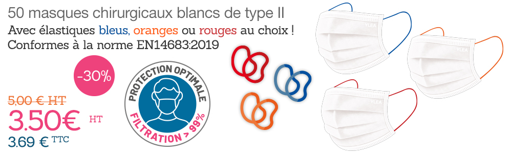 Achat masques chirurgicaux blancs YLEA