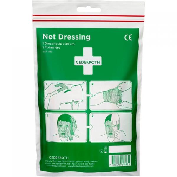 1 Compresse Métallisée et 1 Filet de Maintien SALVEQUICK CEDERROTH