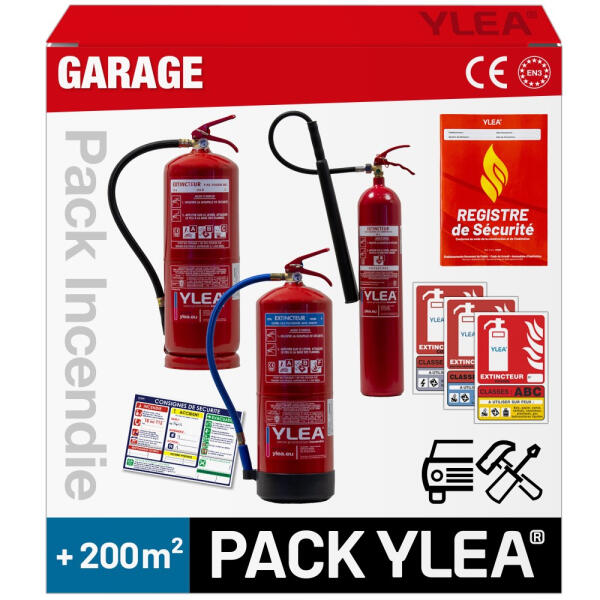 Kit Extincteurs Garage ou Atelier Plus de 200m²
