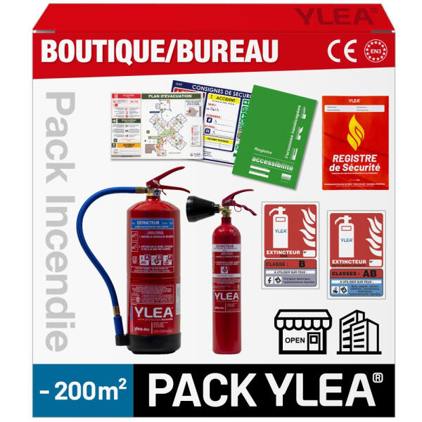 Kit Extincteurs Professionnel ERP ou Bureau Jusqu'à 200m²