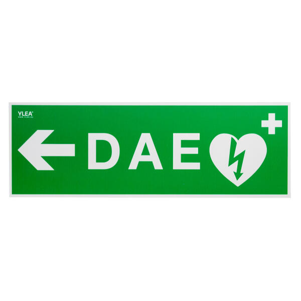 Panneau Signalétique Défibrillateur 45/15 Cm Flèche à Gauche
