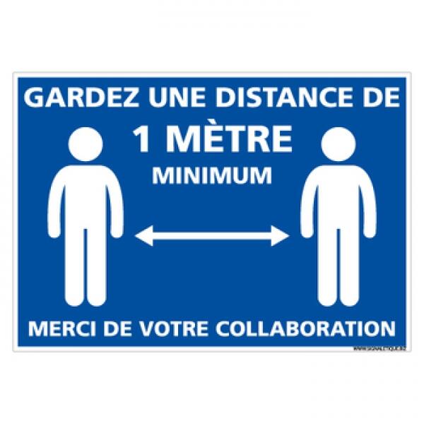 Panneau Respect Distance 1m : Indispensable pour Lutter Contre le COVID-19