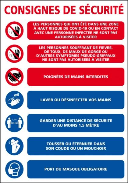 Affiche Consignes de Sécurité : Protégez-vous du Virus