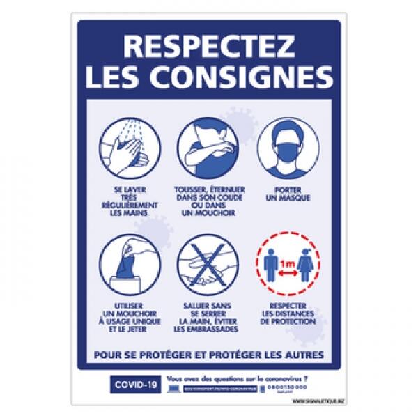 Affiche 6 Gestes Barrières : Stoppez la Propagation des Virus !