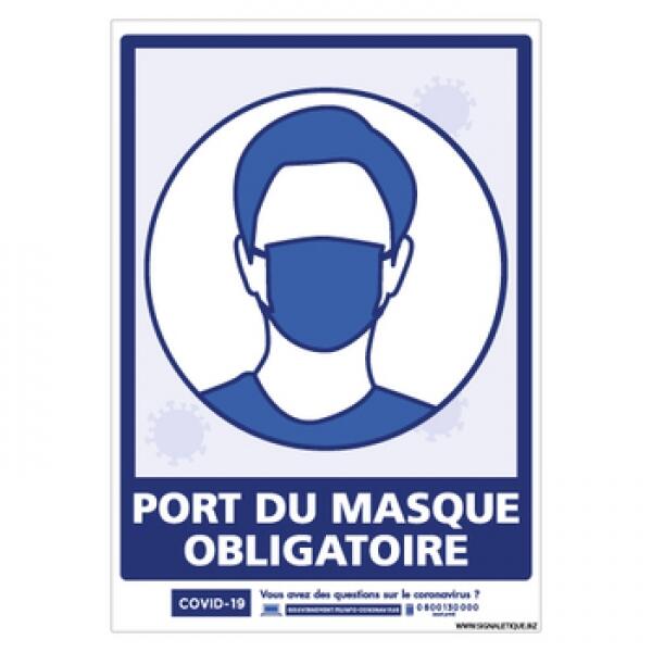 Affiche PVC Port du Masque Obligatoire : Informez et Protégez