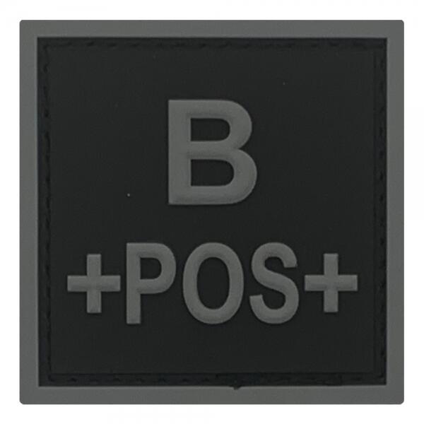 écusson PVC Groupe Sanguin B Rhésus + ou -