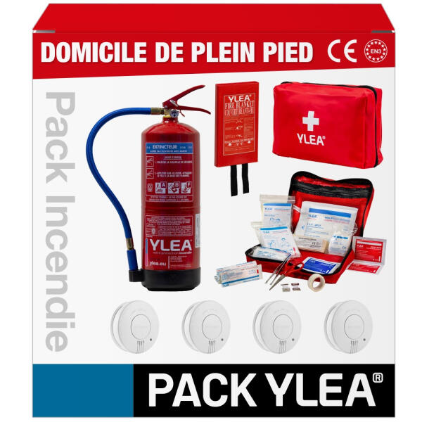 Kit Extincteur et Détecteurs pour Maison de Plein Pied Au Meilleur Prix