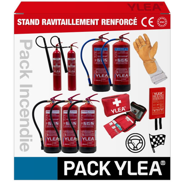 Kit Extincteurs FFSA et FIA Stand et Zone de Ravitaillement D'écurie de Course et de Rallye