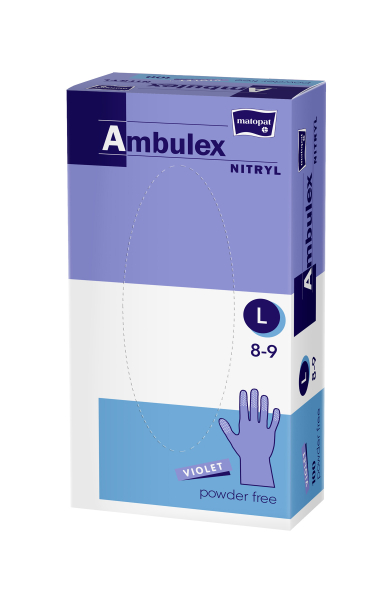 Gants Nitrile Violets Non Poudrés