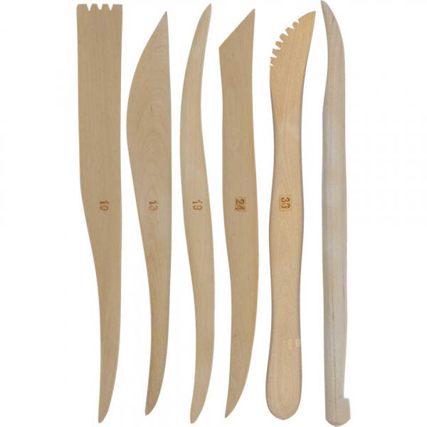 Lot de 6 Spatules En Bois pour Modelage SFX : Créez des Plaies Réalistes