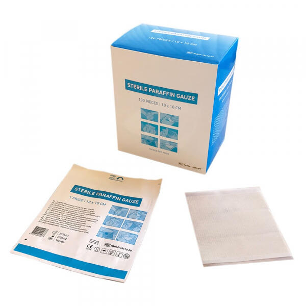 Compresse de Gaze Paraffinée pour Plaies 10x10cm