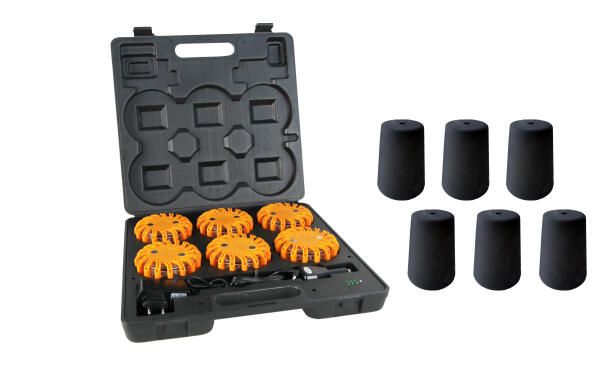 Valise de 6 Balises LED de Signalisation