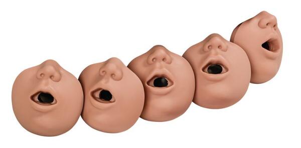 Lot de 10 Peaux de Visage AMBU Nez-bouche pour Mannequin Junior