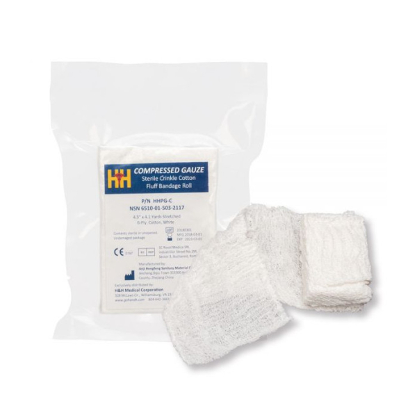 Bande de Gaze Compressée H&H : Traitement des Hémorragies et des Plaies