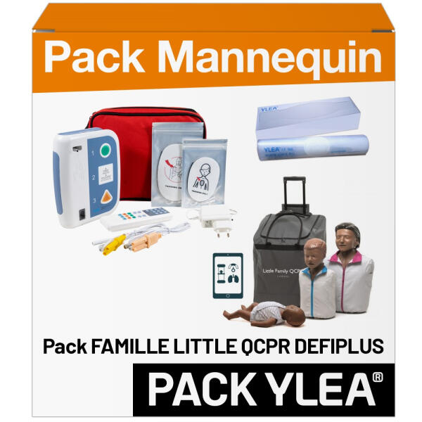 Pack de Mannequins FAMILLE LITTLE QCPR avec Défibrillateur - Formation Secourisme