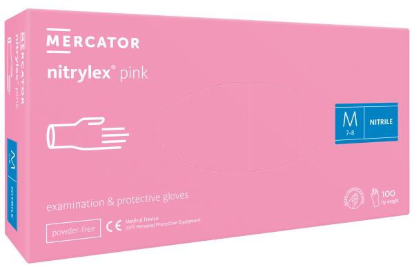 Gants Nitrile Rose - Non Poudrés - Protection Médicale et Alimentaire