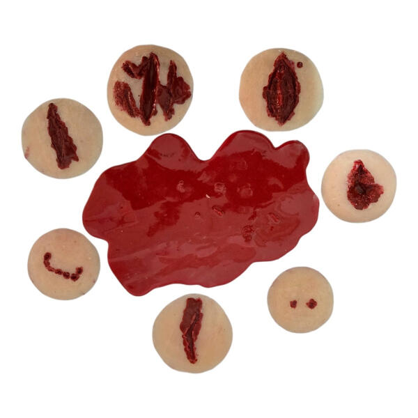 Lot de 7 Plaies de Secourisme En Silicone - Simulation Formation Premiers Secours
