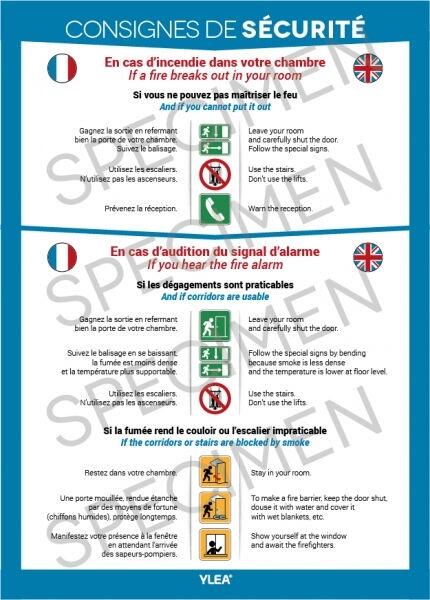 Consigne de Sécurité pour Hôtel