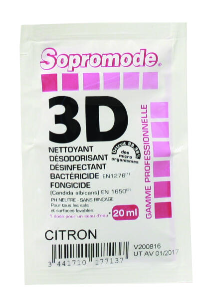 DOSE 3D Citron 20 Ml - Détergent Désinfectant Sols - YLEA