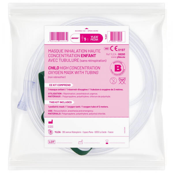 Masque à Oxygène Inhalation Enfant Haute Concentration