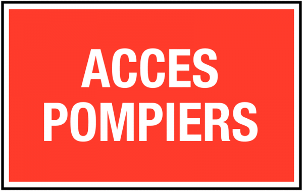Panneau Signalétique Accès Pompiers