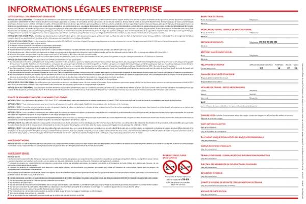 Affichage Obligatoire Code du Travail