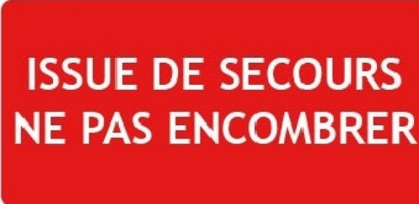 Panneau Sortie de Secours PVC - Signalétique Sécurité