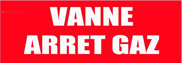 Panneau Vanne Arrêt Gaz