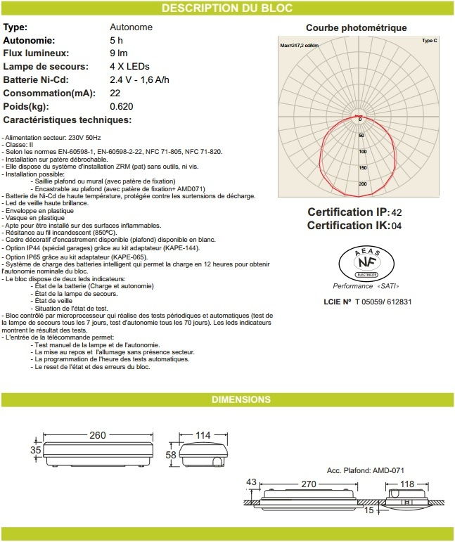 baes-habitation-sati-leds-fiche-technique